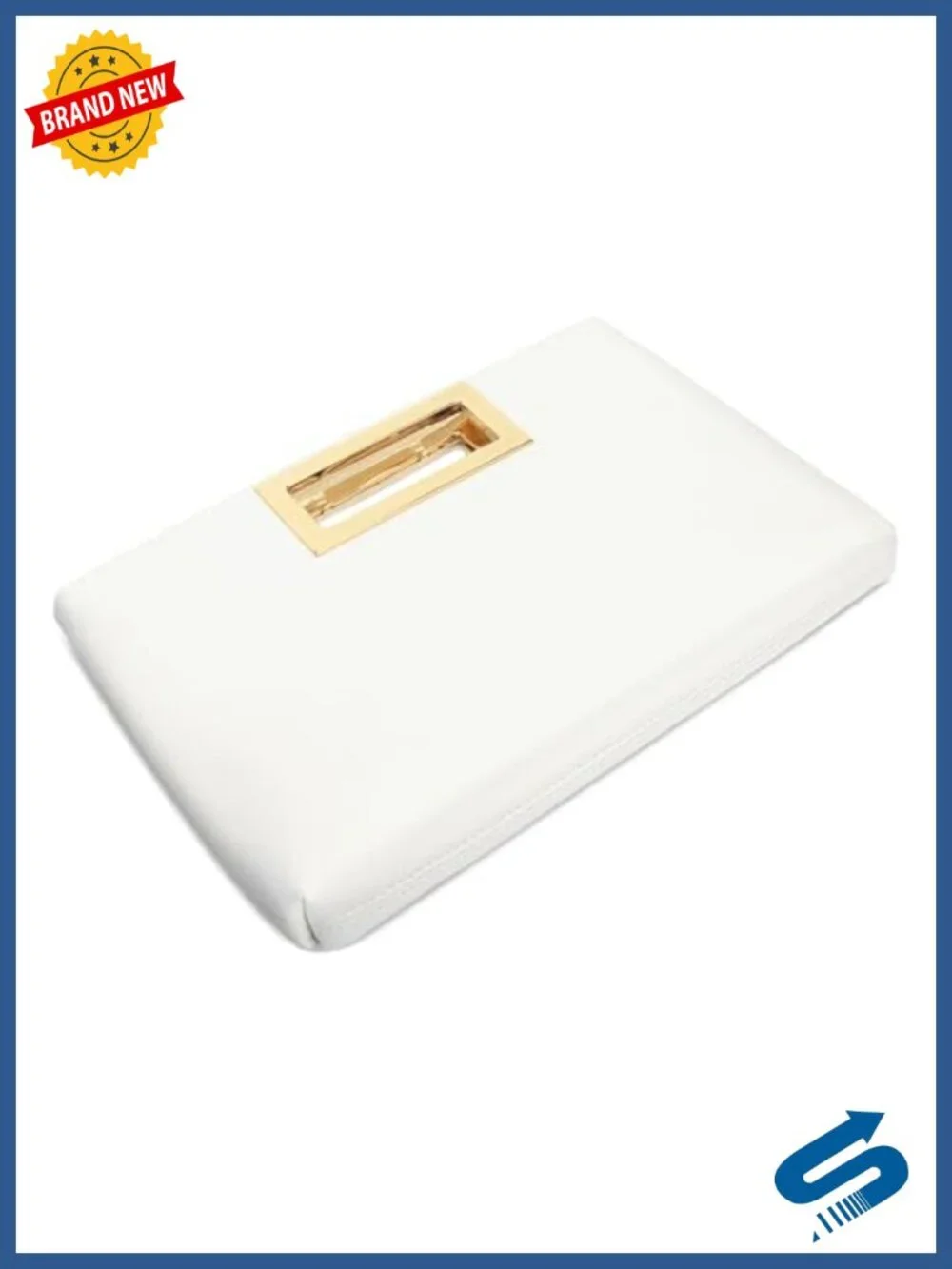 Formal Evening Clutch Purse with Detachable Gold Chain Top Handle Handbag for